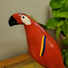 Pássaro Arara Vermelha 30cm - Bento de Sumé
