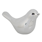Passaro De Ceramica Prata 12cm X 5cm X 7 5cm