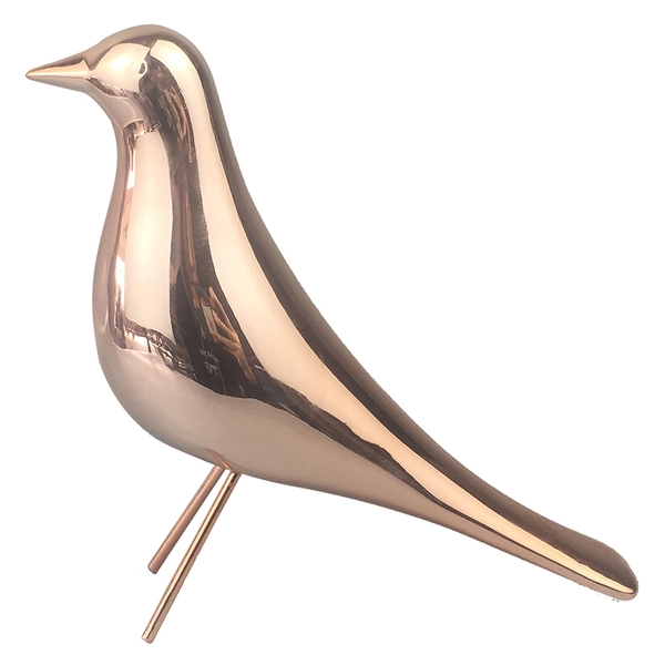 Passaro De Ceramica Rose 14 5cm X 5cm X 15 5cm