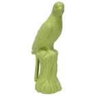 Passaro Decorativo De Ceramica Verde  - 15x35 Cm