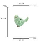 Pássaro Decorativo Lyor De Cerâmica Amazon Verde Escuro 4177