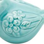 Pássaro Decorativo Lyor De Cerâmica Flores  Azul Escuro 4172