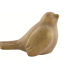 Pássaro Em Cerâmica Dourado