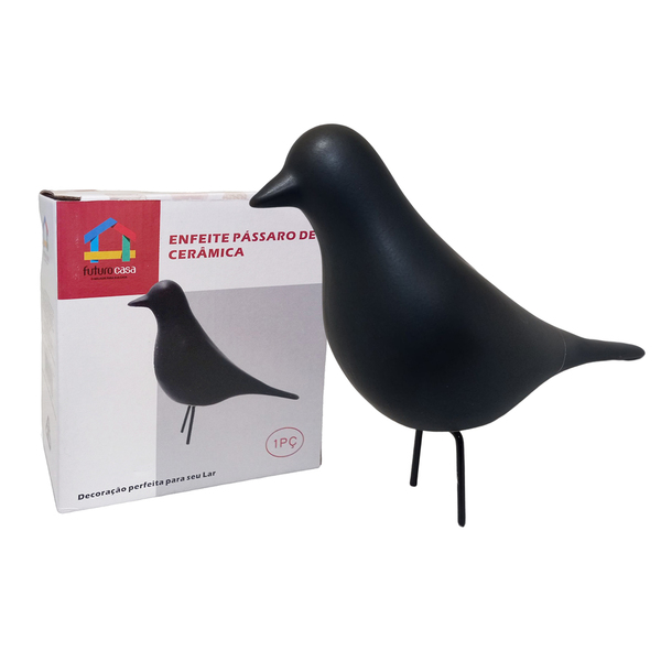 Pássaro Enfeite De Cerâmica Decoração Estiloso Multiuso 15cm