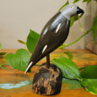 Pássaro Escultura Madeira Rolinha - Bento de Sumé - 15cm