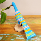 Pássaro Madeira Zé Crente Ilha do Ferro - Azul/Amarelo/Rosa