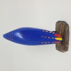 Pássaro Papagaio Azul 19cm - Bento de Sumé