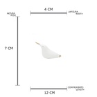 Pássaro Porcelana Branco Com Bico Dourado - Urban