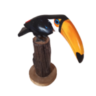 Pássaro Tucano No Toco (29 Cm)