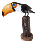 Pássaro Tucano No Toco (29 Cm)