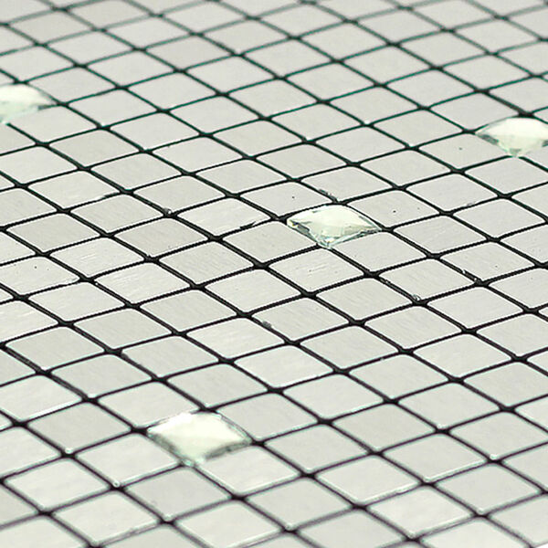 Pastilha Adesiva  Metal Vidro Prata 30 X 30cm Ds10248