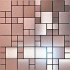 Pastilha Adesiva Metálica M103 Bronze Escovado 30x30cm Cozinha