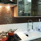 Pastilha Adesiva Metálica M64 Bronze Escovado 30x30cm Cozinha