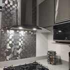 Pastilha Adesiva Metálica M77 Prata Escovado 30x30cm Cozinha