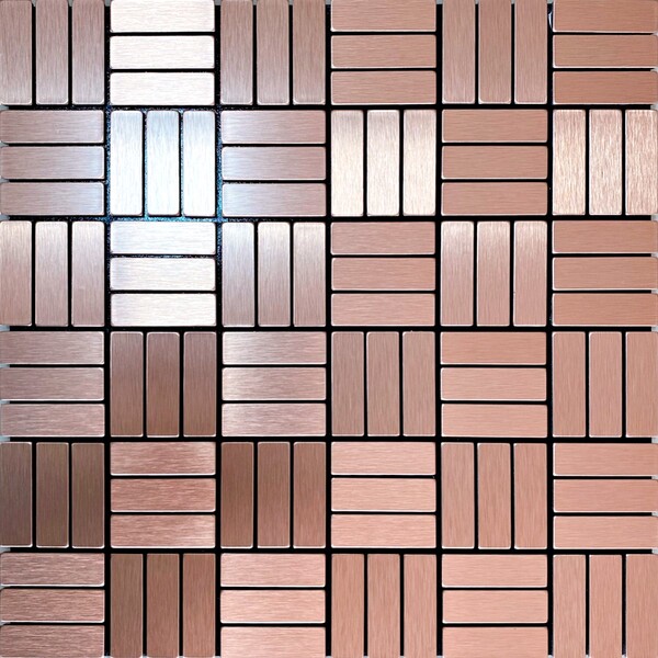 Pastilha Adesiva Metálica M85 Bronze Escovado 30x30cm Cozinha