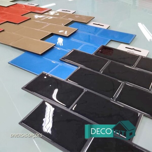 Pastilha Adesiva Resinada Decorativa Metro Subway Grafite