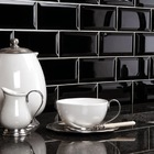 Pastilha Adesiva Resinada Metro Black 26x30cm Cozinha/ Banhei