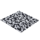 Pastilha Autoadesiva AL900 Preta 30,5x30,5cm Glass Mosaic