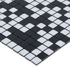 Pastilha Autoadesiva AL900 Preta 30,5x30,5cm Glass Mosaic