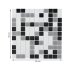 Pastilha Autoadesiva Vidro Realescla Cinza 30x30 Vidro Real