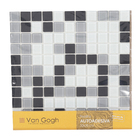 Pastilha Autoadesiva Vidro Realescla Cinza 30x30 Vidro Real