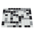 Pastilha Autoadesiva Vidro Realescla Cinza 30x30 Vidro Real