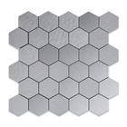 Pastilha Autoadesiva Metal Alumínio AL1015 28,5x28,cm Glass Mosaic