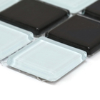 Pastilha Branco e Preta 30x30cm Vidro Real