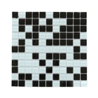 Pastilha Branco e Preta 30x30cm Vidro Real