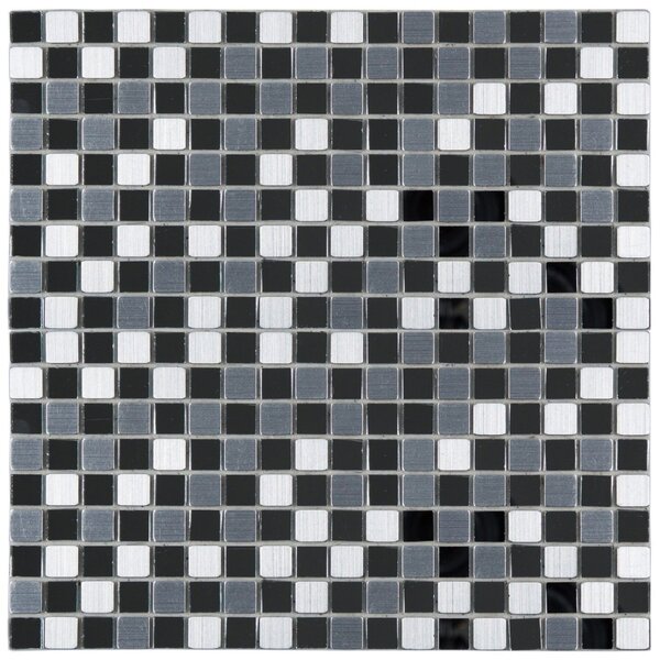 Pastilha De Metal Autocolante De 29cm X 29cm Rende  Glass Mos