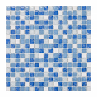 Pastilha de Pedra e Vidro 1,5x1,5cm GS300 Azul Glass Mosaic