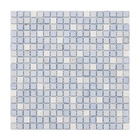 Pastilha de Pedra e Vidro 1,5x1,5cm GS300 Azul Glass Mosaic