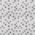 Pastilha de Pedra e Vidro 2,4x2,4cm MT711 Branca e Bege Glass Mosaic