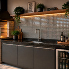 Pastilha de Vidro 2,5x2,5cm K2511 Cinza Glass Mosaic