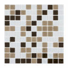 Pastilha de Vidro 30x30cm Realescla Paris Mesclado Bege Vidro Real