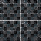 Pastilha de Vidro 4,8x4,8cm Junsui J07 Preta Glass Mosaic