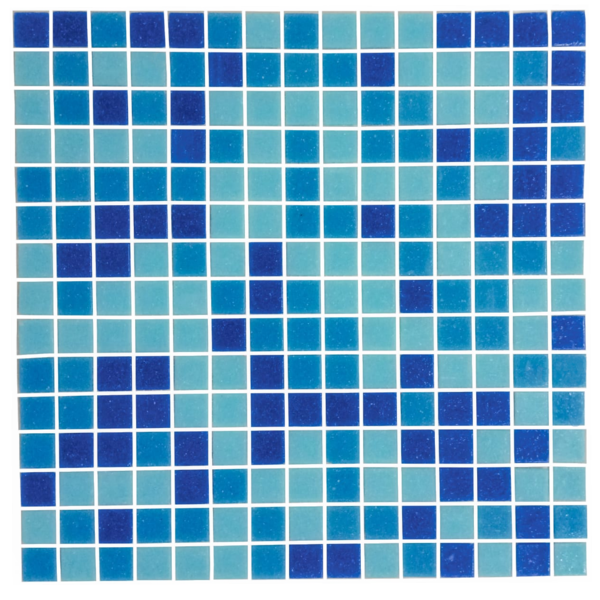 Pastilha De Vidro Azul Mosaico Kit 40 Placas 4m
