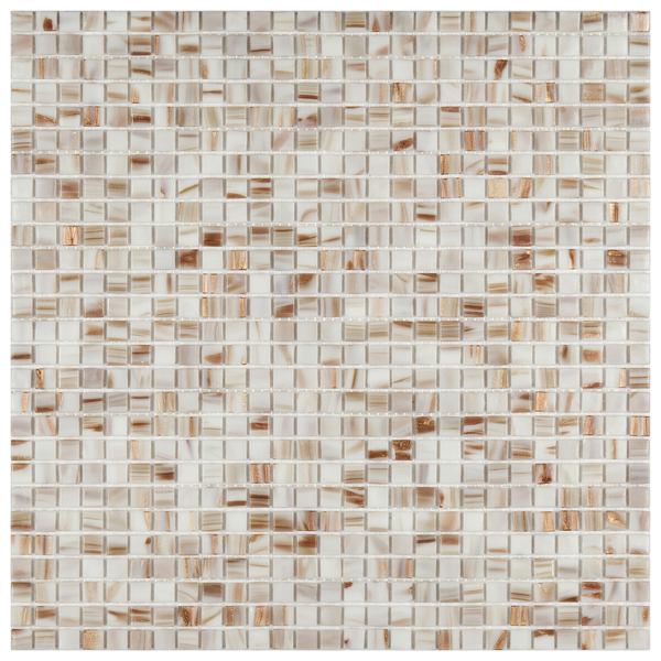 Pastilha de Vidro Branca 30,5x30,5cm Glass Mosaic
