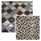 Pastilha De Vidro Decorada 30cmx30cm La Bella Griffe  Alumínio