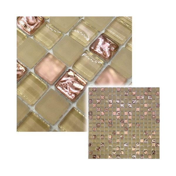 Pastilha De Vidro Decorada 30cmx30cm La Bella Griffe Duna