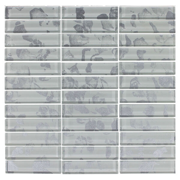 Pastilha De Vidro Evolution White 9,5x2,3 Placa 30x30cm - 131