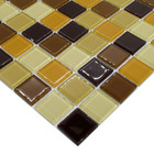 Pastilha de Vidro Marrom Mescla Cristal para Cozinha Banheiro