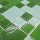 Pastilha De Vidro Mesca 30cmx30cm La Bella Griffe  Mix Green