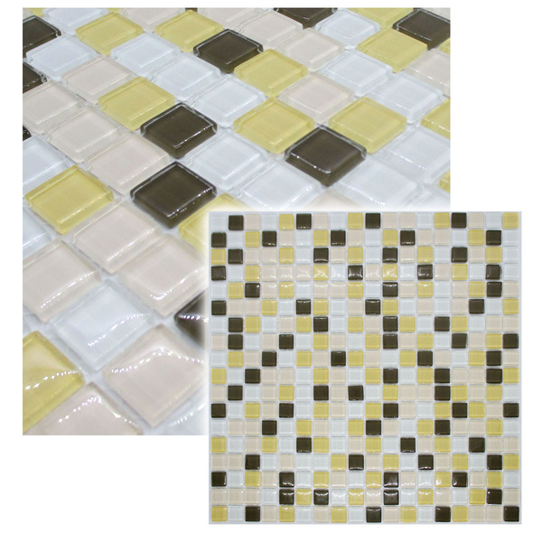 Pastilha De Vidro Mesca 30cmx30cm La Bella Griffe Mini Brown