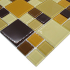 Pastilha De Vidro Mesca 30cmx30cm La Bella Griffe Mix Brown