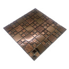 Pastilha De Vidro Metalizada 30cmx30cm La Bella Griffe Cobre