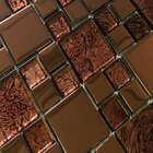 Pastilha De Vidro Metalizada 30cmx30cm La Bella Griffe Cobre