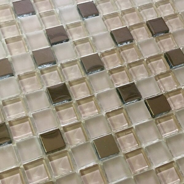 Pastilha De Vidro Metalizada 30cmx30cm La Bella Griffe Creme