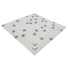 Pastilha De Vidro Para Cozinha Banheiro Parede Branco Metal 3