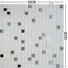 Pastilha De Vidro Para Cozinha Banheiro Parede Branco Metal 3